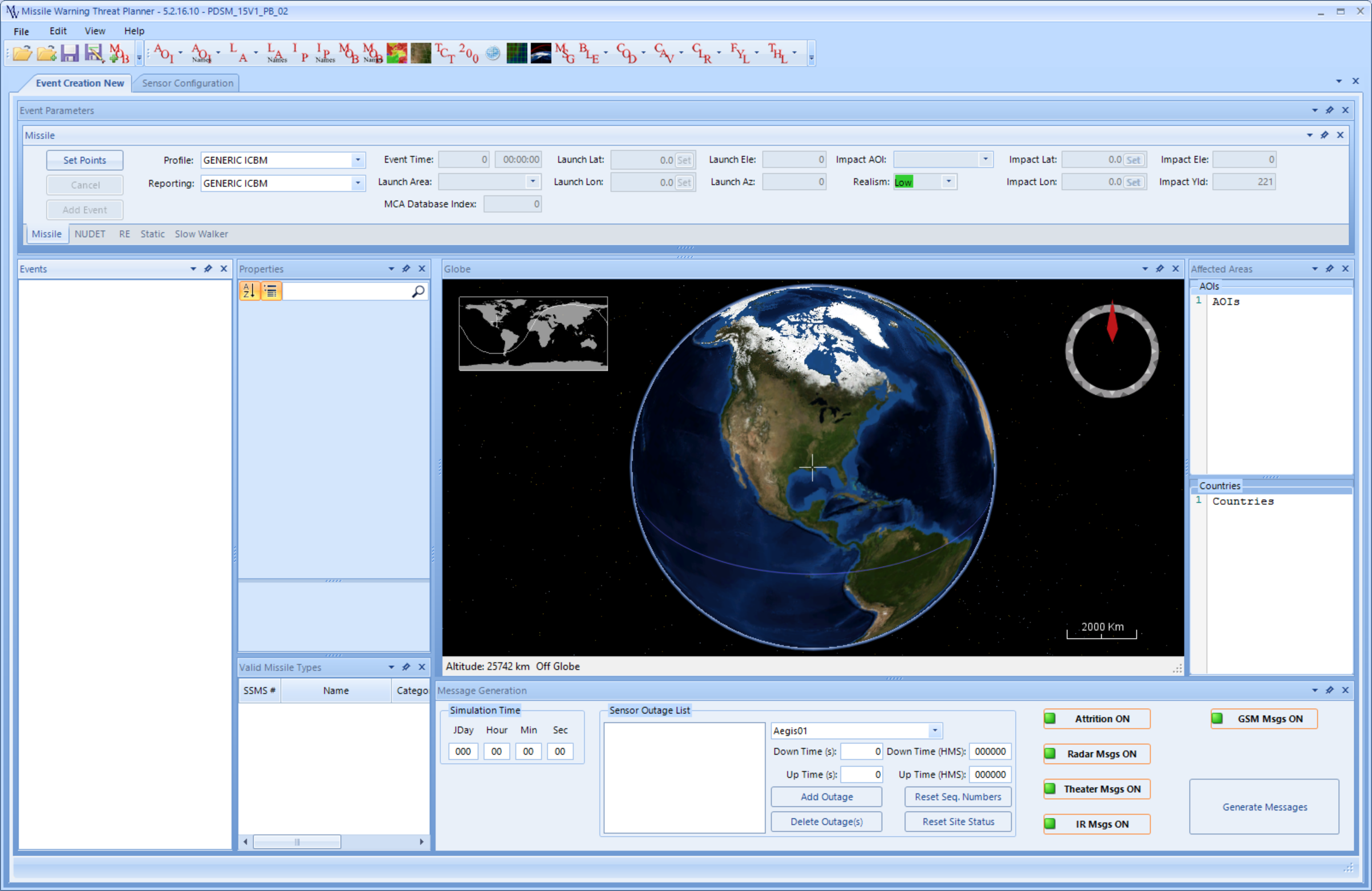 Screen capture of Delta Solutions .NET application with integrated WorldWind